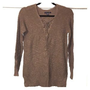 American Eagle Outfitters sweater w/ lace up neck